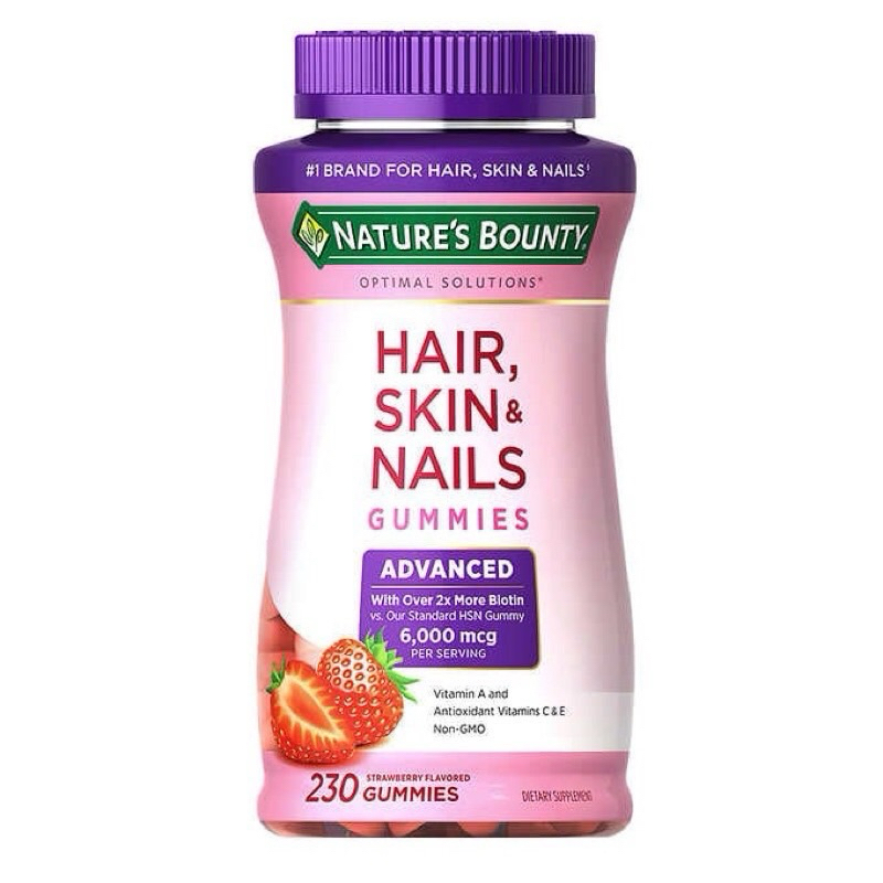［現貨在台］Nature's Bounty Hair Skin Nails 美國 自然之寶水果軟糖230粒美膚護甲