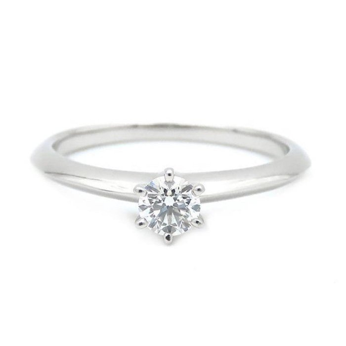 [0利率 13.5號]Tiffany 六爪鉑金Solitaire 0.27ct I VS1單鑽石婚戒 求婚