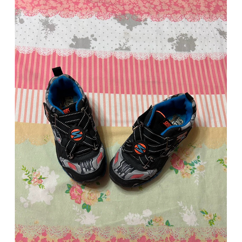 二手 正版 SKECHERS kids 兒童 男童 女童 12號 19公分 戰士 超人 運動鞋  黏貼式