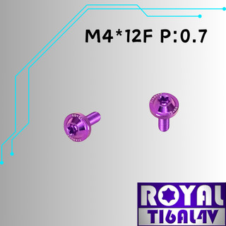 【瘋螺絲】ROYAL 鈦合金螺絲★ M4*12F 飛碟頭螺絲★64鈦/正鈦/鈦合金螺絲★出貨附發票★皇家紫