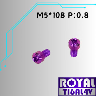 【瘋螺絲】ROYAL 鈦合金螺絲★ M5*10B P:0.8 錐形螺絲★64鈦/正鈦/鈦合金螺絲★出貨附發票★皇家紫
