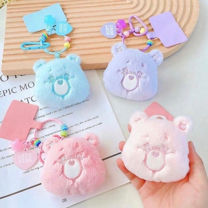 OSWIN 現貨 Care Bears 彩虹熊 愛心熊 毛絨 大頭 娃娃 鑰匙圈 吊飾 手機吊飾 carebears