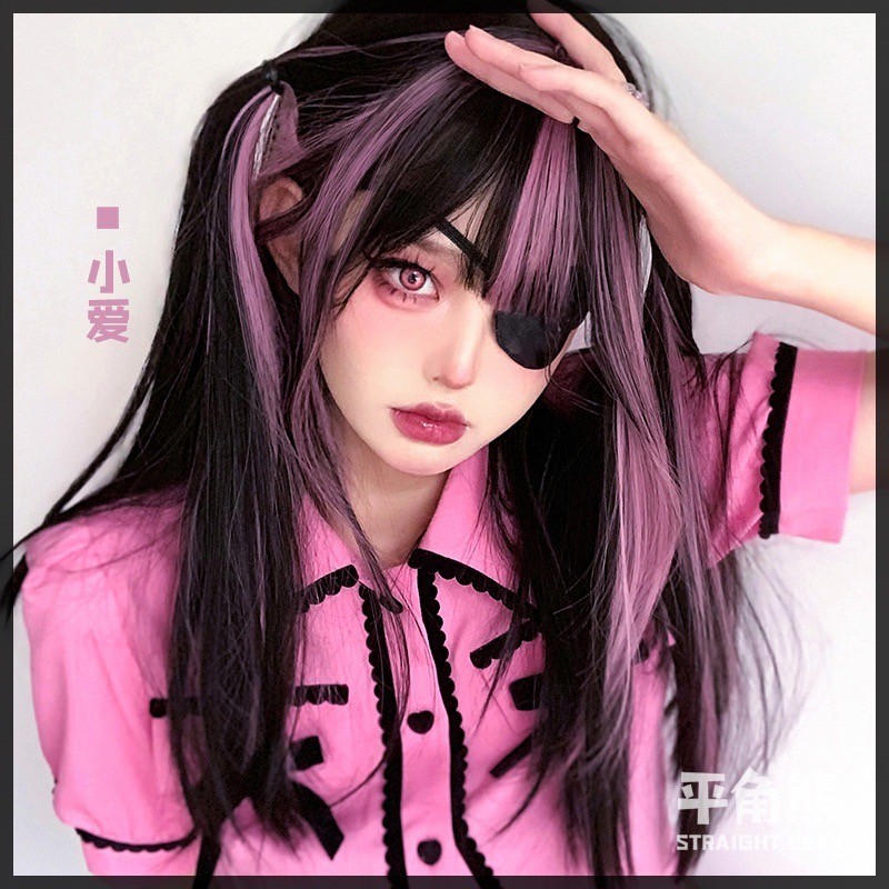 《現貨》小愛 平角熊 假髮 Alicegarden滿額免運💜贈品 黑粉挑染假髮 lolita假髮可愛酷甜直假髮地雷系假髮
