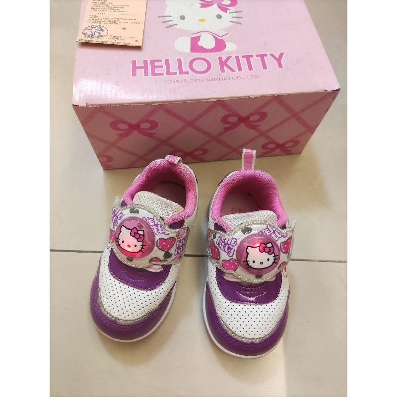 9成新 童鞋 Hello Kitty 兒童鞋 球鞋 亮燈鞋 造型童鞋 尺寸14 大特價 優惠價 滿額免運 蝦幣回饋