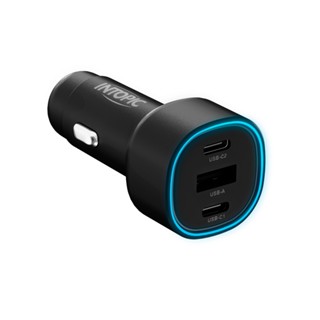 【Intopic】CU-C050 PD50瓦快充 車用點菸孔 充電器 三孔 2C1A TYPEC充電器 USB充電器