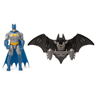 BATMAN 蝙蝠俠4吋可動人偶+變型裝備套裝-BATMAN DC宇宙:重生藍蝙蝠裝 DC COMICS 經典蝙蝠俠玩具