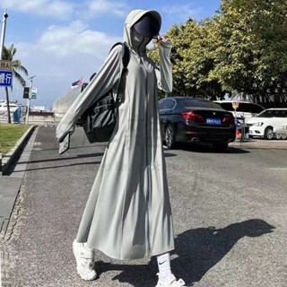 【臺灣出貨】防曬衣女夏季必備可外穿 電動車長款全身防曬服防紫外線罩衫薄 涼感防曬外套 全身防護 防紫外線 透氣遮陽