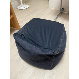 無印良品-懶骨頭沙發組.45×45/棉丹寧