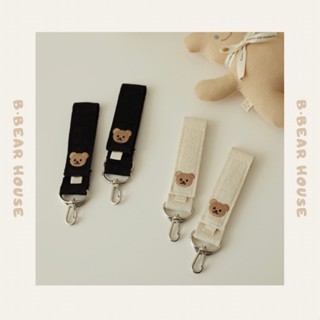 [臺灣現貨］🧸熊熊屋🧸ins風 韓國小熊嬰兒推車掛勾(2入) 強力牢固魔術貼 可愛 多功能 承重掛包通用
