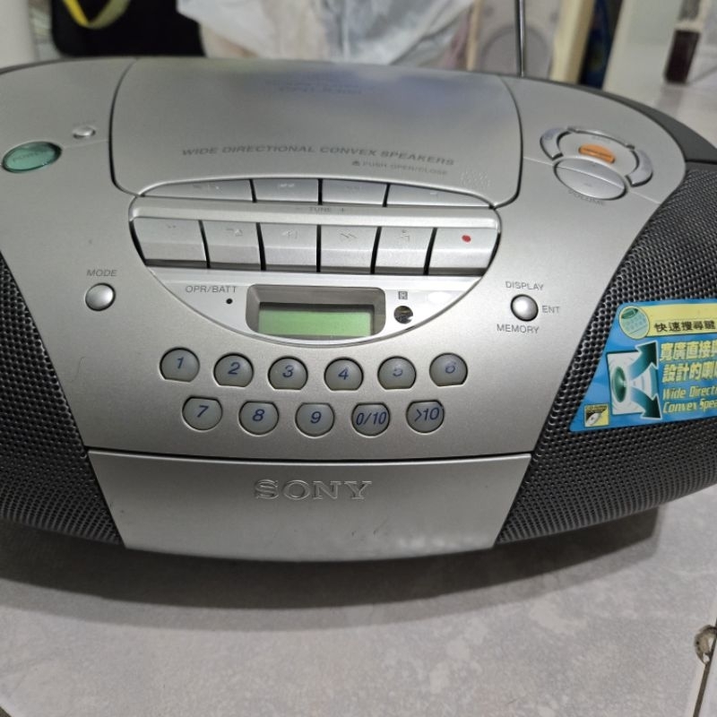 sony cfd-s300 收音機 二手 已無CD功能 手提音響 TAPE AM FM 廣播