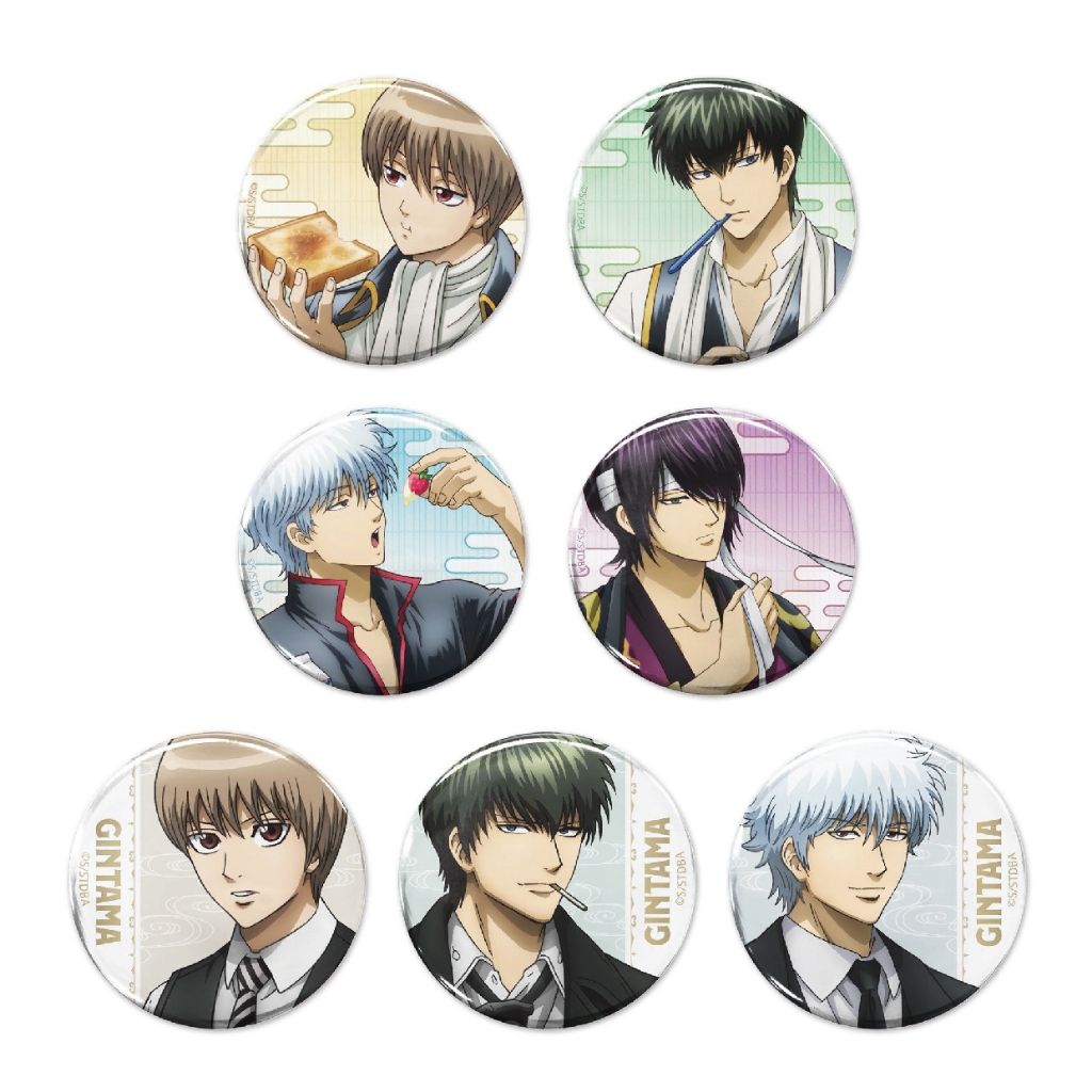 【漫漫時光☆】銀魂 7款角色徽章 坂田銀時  土方十四郎 沖田總悟 高杉晉助（台灣出貨）