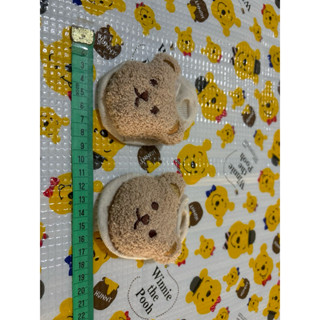 咖啡色 熊娃娃 嬰兒學步鞋 腳套