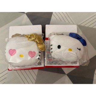 Hello kitty 50週年 經典造型 絨毛吊飾 零錢包/全新/藍色/金色/7-11集點活動