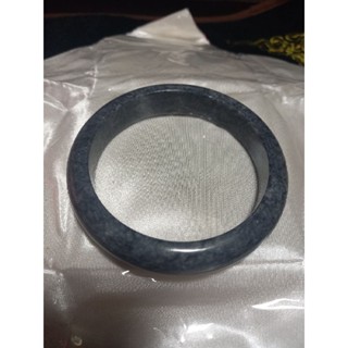 完美翡翠A貨烏雞種18.3圍手鐲/手環/玉鐲手鐲內徑57.5版寬12.3厚8.4mm