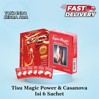 Tisu Magic Super Magic Man Aroma Casanova Merah - 6 Sachet