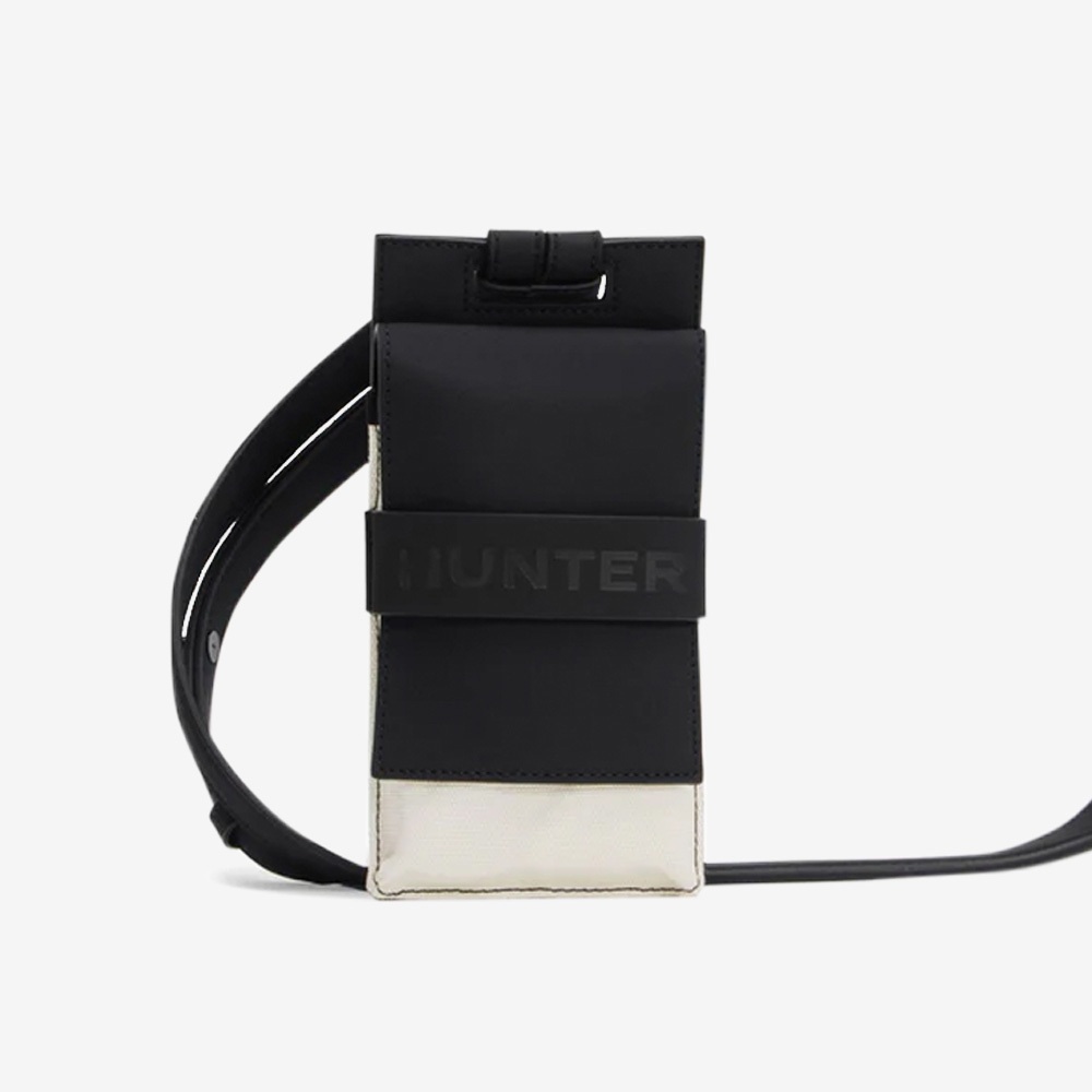 Hunter Original Refined 黑白 粗針縫 帆布 手機包 H7298 (UBP2304CAANTR)