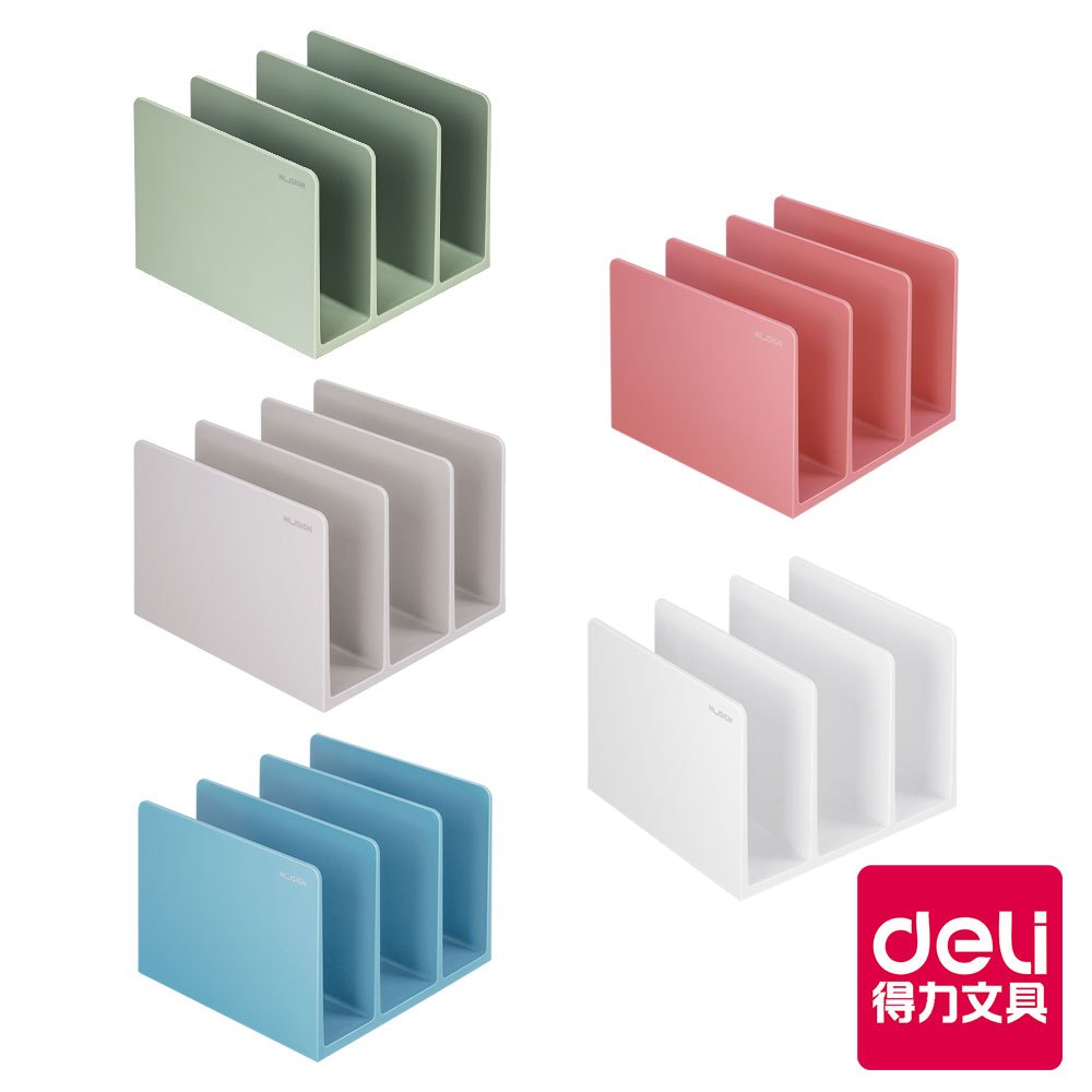 【Deli得力】NU SIGN三層書架ENS006 -多色可選 書架 文件收納｜得力旗艦店