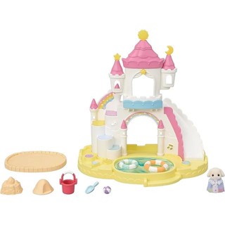 Sylvanian Families<日本森林家族>幼稚園沙丘水池套組(城堡水池 游泳圈*2 配件*6 人物)家家酒玩具