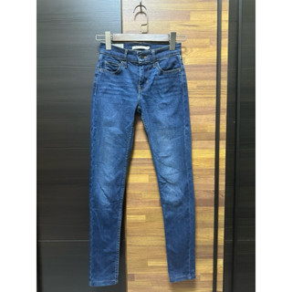 女款 levis 710中腰 緊身窄管牛仔褲 super skinny 24腰