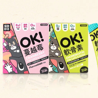 LitoMon怪獸部落 OK!犬貓保健品 益生菌/軟骨素 蔓越莓 1.5g*30包 寵物保健食品 狗狗 貓咪