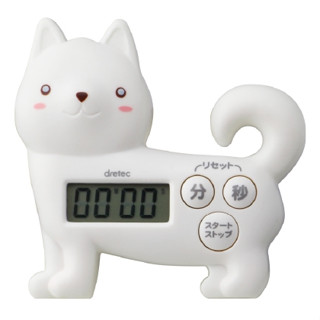 ＊愛焙烘焙＊ dretec 白色柴犬計時器 T-567WT 白色 柴犬 計時器
