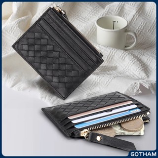 【GOTHAM】 真皮羊皮編織拉鍊零錢包 卡夾 卡包 信用卡包 名片包 短夾 真皮皮夾 錢包 證件卡夾 BV同款 包包