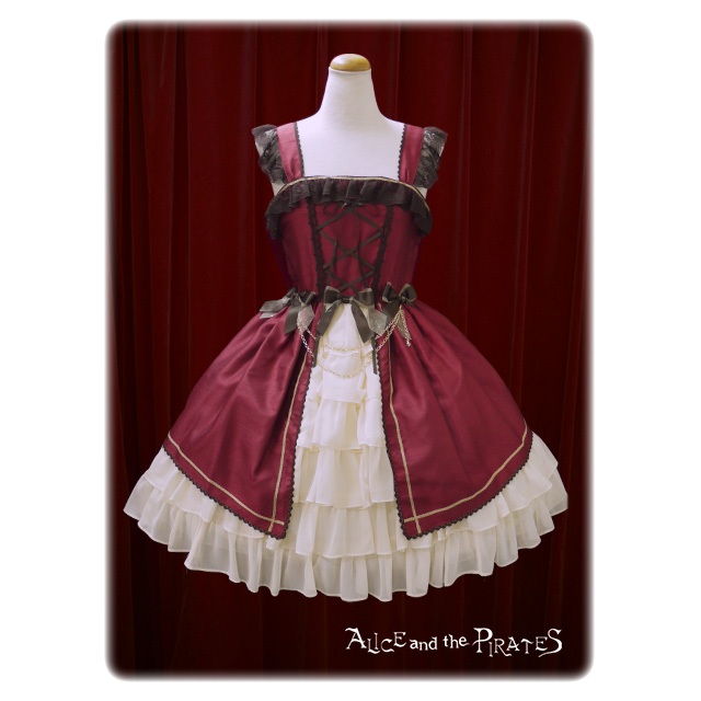 【ANP】ALICE and the PIRATES  Lolita 記憶中薔薇園紅色JSK 近新品附吊牌