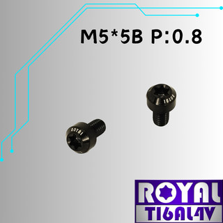 【瘋螺絲】ROYAL 鈦合金螺絲★ M5*5B P:0.8 錐形螺絲★ 64鈦/鈦合金螺絲★出貨附發票★帝王黑