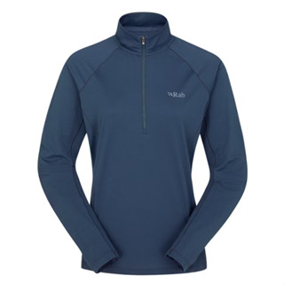 【RAB】QBL04 女款 Sonic LS Zip 長袖透氣拉鍊排汗衣 暴風藍