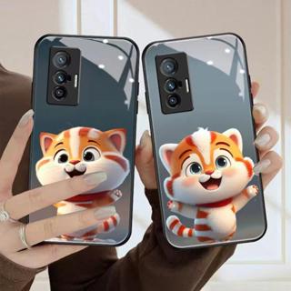 iphone 15promax 15plus 15pro 14pro 13 12 11 XR X 可愛小老虎玻璃手機殼