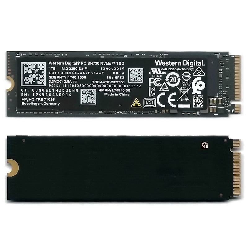威騰 WD SN730 PCIE M2 2280 SSD 固態硬碟 黑標 1000GB 1TB 全新拆機品 台中恐龍電玩