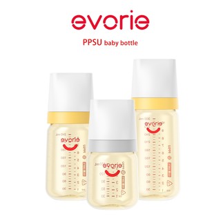 【evorie】PPSU 防脹氣寬口徑160/240/300mL 嬰兒奶瓶 | 不含多酚A【團購賣場】