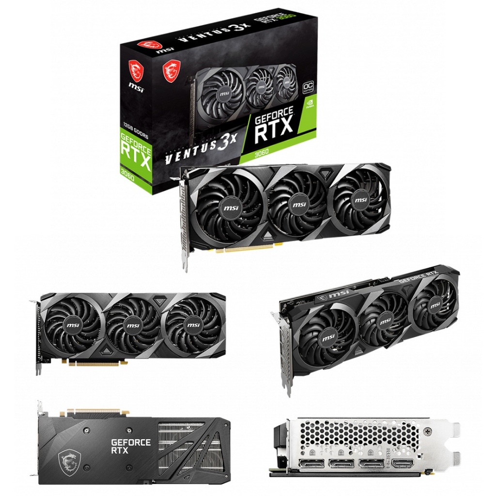 MSI GeForce RTX 3060 VENTUS 3X 12G OC顯示卡