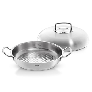 【德國Fissler】菲仕樂新主廚系列 28cm/3L 雙耳低脂歐式炒鍋｜德國原製 316不鏽鋼 IH/不挑爐♥輕頑味