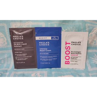 〖寶拉珍選｜Paulas Choice〗2%水楊酸精華液 高效胜肽膠原緊緻精萃 抗老化清新潤色防曬乳 1.5ml 3ml