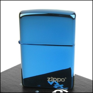 ☆福星屋☆【ZIPPO】美系~LOGO字樣打火機~超質感Sapphire藍寶色鏡面NO.20446ZL