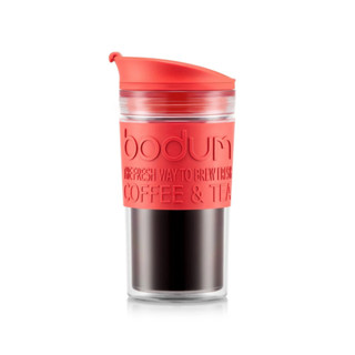 丹麥品牌 Bodum 雙層濾壓式咖啡杯 茶杯 水杯 旅行杯 隨行杯 隨身杯 350ml 紅色