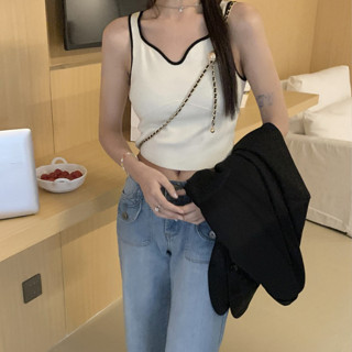愛依依 小吊帶 針織背心 西裝內搭 無袖上衣 夏季桃心領吊帶背心甜辣短款上衣BC1030-3194A34.
