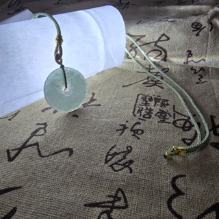 Joanne's store 翡翠平安扣項鍊 冰種藍翡翠平安扣 晴底糯種飄綠花平安扣 白底糯種飄花平安扣