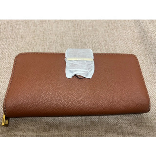fossil 女用ㄇ型皮夾（全新）