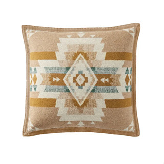 PENDLETON 16” 圖騰抱枕(40.6 x 40.6cm) – 石點之巔系列(象牙白紋/愛琴海藍)