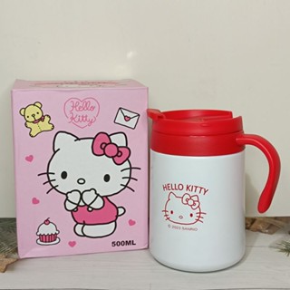 正版 Sanrio HELLO KITTY 凱蒂貓 古典不鏽鋼咖啡保溫杯 經典 紅白款 咖啡杯 隨身杯 環保杯 保溫杯