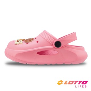 【LOTTO 義大利】童鞋 雲朵洞洞鞋(蜜桃粉-LT4AKS8083)17~22CM