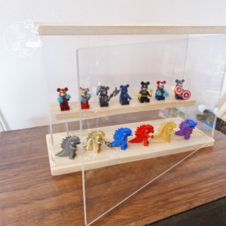 現貨🔺有門壓克力收納盒 盲盒收納 展示架 保養品 防塵 透明 展示櫃 公仔收納 小櫥櫃 木質 玩具收納 壓克力盒子