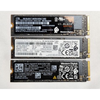 [二手] 1TB SSD M.2 GEN3、4，三星PM9A1、A2000，PC711，WD SN750，3400
