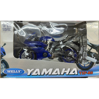 ［模王］ 現貨 WELLY 1/12 機車模型完成品 YAMAHA YZF-R6 藍