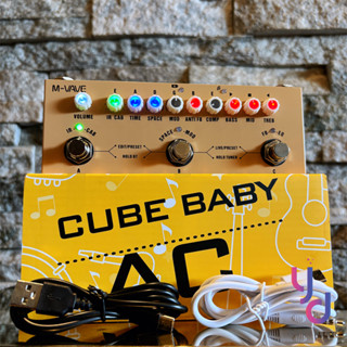 『綜效就是有可能這麼便宜』M-VAVE CUBE BABY AC 民謠 木 吉他 綜合 效果器 IR 錄音介面 贈導線