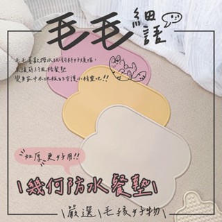 毛毛細語 \ 嚴選毛孩好物 現貨實拍 .ᐟ.ᐟ 幾何防水餐墊 寵物餐墊 寵物防漏餐墊 防水餐墊 防滑餐墊 矽膠餐墊