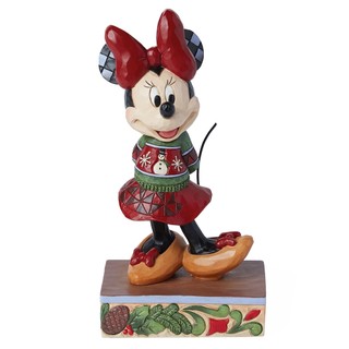 Enesco精品雕塑 Disney 迪士尼 米妮穿毛衣聖誕居家擺飾 EN40478