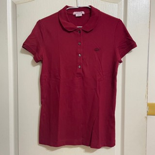 A107 二手 美國 Lacoste 鱷魚牌 拉科斯特 男生短袖POLO衫 上衣 短袖襯衫 短T T恤 粉色上衣 女生